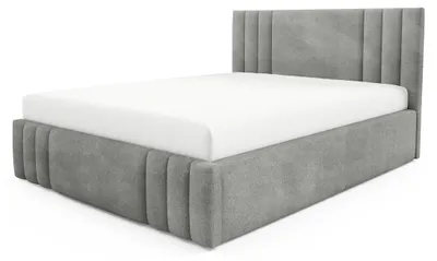 Productafbeelding van Gestoffeerd bed met opbergruimte Falda Woestijngrijs 160 × 200 cm