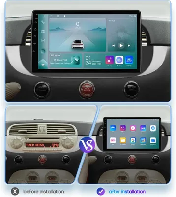Productafbeelding van 1-DIN Autoradio - 9 Inch QLED Touchscreen Multimedia Speler met Draadloze CarPlay en Android Auto