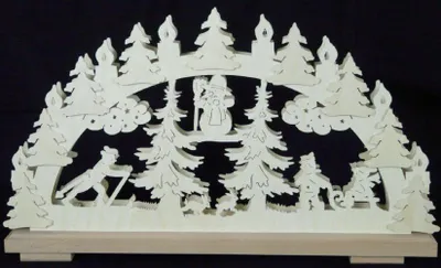 Produktbild von Schwibbogen mit Winterkinder Haus und Beleuchtung BxHxT 50x27x7cm NEU