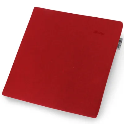 Produktbild von Herlag Sunny Hockerauflage 48x48x4 cm – wetterfest, wasserfest & UV-beständig – waschbarer Bezug mit Reißverschluss – Rot