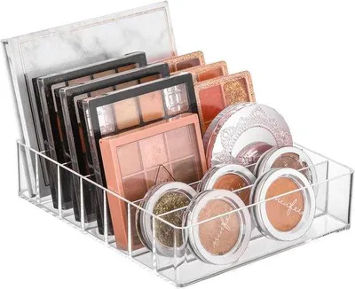 Obrázek produktu pro Organizér na make-up – Úložný box na kosmetiku – 7 přihrádek – 19 x 16 cm – Průhledný