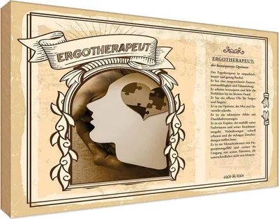 Produktbild von vianmo Holzschild 12x18 cm Ergotherapeut Beruf Arbeit