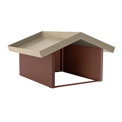 Produktbild von hiyard Garage Mähroboter Mährobotergarage Unterstand Rasenroboter Überdachung perlbeige RAL 1035 / rostbraun