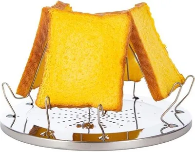 Produktbild von Klappgrill 4-teilig Edelstahl Toastgrill runde Form