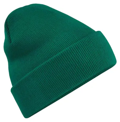 Image de Bonnet tricoté unie Beechfield pour adultes FK1482 (taille unique) (vert bouteille)