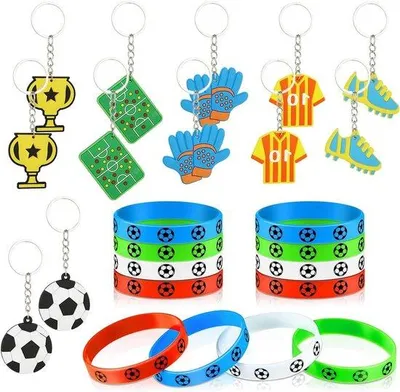 Immagine prodotto di Braccialetto a tema calcio, portachiavi, festa per bambini