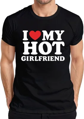 Produktbild von Ich liebe meine heiße Freundin Geschenk Lustig Valentinstag JGA Herren T-Shirt, Schwarz, M