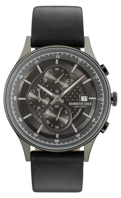Zdjęcie produktu dla Zegarek męski Kenneth Cole New York, model KC15101002, z chronografem i skórzanym paskiem