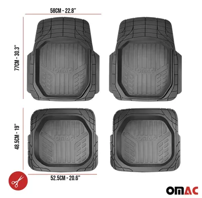 Produktbild von Fußmatten Gummimatten 3D Passform für Kia Sorento Gummi Schwarz 4tlg