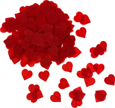 Produktbild von Oblique Unique Papier Herz Konfetti 1000 Stk Herzen Tischdeko Streu Deko für Valentinstag JGA Hochzeit Liebe - rot