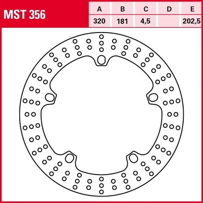 Produktbild von TRW Bremsscheibe Allround starr MST356 F800S E8ST