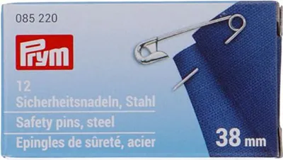 Obrázek produktu pro Zavírací špendlíky, 38 mm, stříbrné barvy, 12 ks