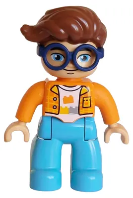 Obrázek produktu pro LEGO Minifigurka Duplo, postavička z řady LEGO Ville, muž, středně modrá barva (47394pb368) - nová