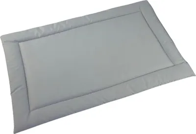 Produktbild von Wasserfestes hundebett größe 90x60 cm - robust, pflegeleicht, aus codura, matte für kleine, mittlere und große hunde, für innen- und außenbereich - farbe - hellgrau