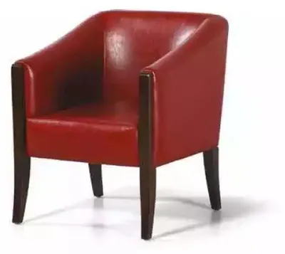 Produktbild von Roter Sessel Textil Möbel Stil Modern Büromöbel Arbeitszimmer Design Holz