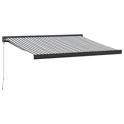 Image de vidaXL Marquise rétractable Anthracite et Blanc 3x2,5 m Tissu & Aluminium