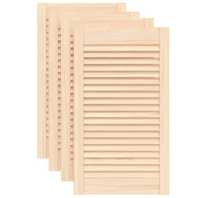 Image de vidaXL Portes d'armoire design à lamelles 4 pcs 69x39,4 cm bois massif