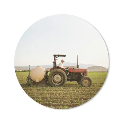 Produktbild von MuchoWow® Mauspad Mousepad Traktor - Landwirt - Berg 20x20 cm - Mousepads - Maus Mat - Pad - Mausunterlage - Schreibtischmatte
