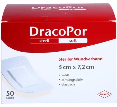 Obrázek produktu pro DRACOPOR obvaz na rány 5x7,2 cm sterilní, 50 ks PFL