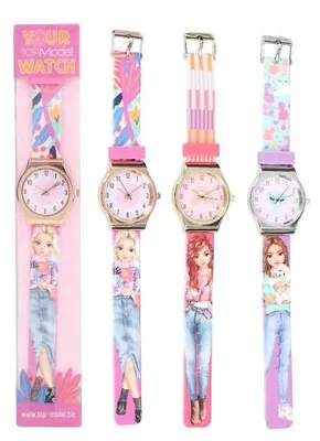 Produktbild von TOPModel Silikon Armbanduhr für Mädchen, Modische Kinderuhr mit Buntem Armband