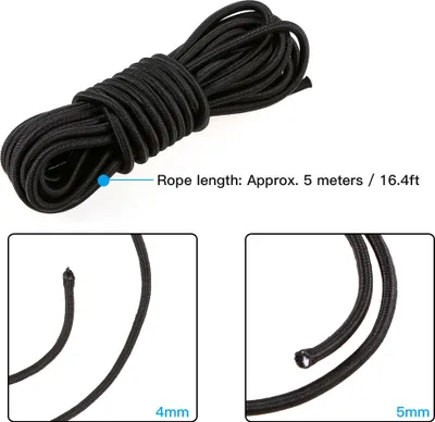 Zdjęcie produktu dla 5-metrowa elastyczna lina bungee 4 mm / 5 mm do łodzi kajakowych