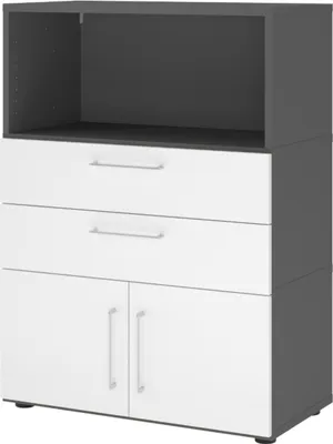 Produktbild von bümö flexi Aktenschrank mittel mit Schubladen - Nachbildung: Graphit/Weiß