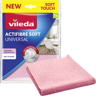 Obrázek produktu pro Vileda 171805, Mikrovlákno, Růžová, Měkké, Praní v pračce, 60 °C, 1 kusů