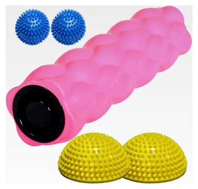 Produktbild von Massage Set Massageroller Igelball Massageball Halbkugel 5er Set