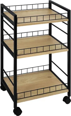 Produktbild von Gemüsewagen Versa Schwarz Metall Kunststoff Melamine 30 x 76 x 40 cm