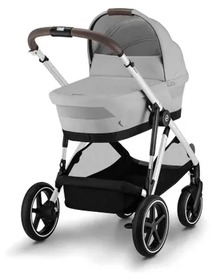 Produktbild von Cybex Gazelle S Kinderwagen inkl. Cot S Babywanne / Kombikinderwagen, Farbe:Stone Grey / Silver