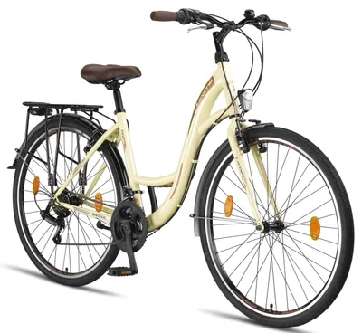 Produktbild von Licorne Bike Stella Premium City Bike 20,24,26 und 28 Zoll Fahrrad für Mädchen Herren und Damen 21 Gang (6 Gang bei 20 Zoll) Holland Citybike