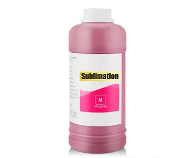 Image de 500 ml d'encre magenta à sublimation pour imprimantes Epson, Ricoh, Sawgrass, Mutoh, Mimaki, Roland... pour l'impression sur papier à sublimation.