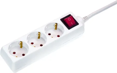 Produktbild von as-Schwabe 3-fach Steckdosenleiste Schalter 230V 16A 5m Mehrfachsteckdose IP20