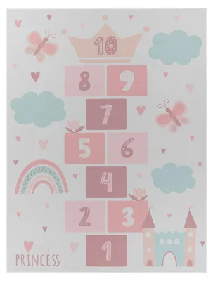Produktbild von TT Home Kinderteppich Babyzimmer Teppich Kinderzimmer Rutschfest Tiere Weltkarte Autos Größe 140x200 cm