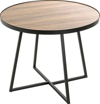 Produktbild von HAKU Beistelltisch eiche, schwarz - MDF, Metall, B/H/T: 60x48x60 cm
