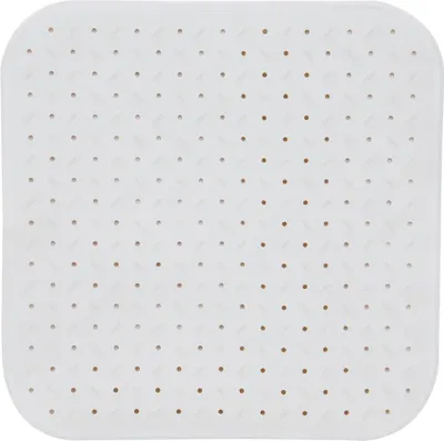 Immagine prodotto di Tappetino doccia MSV Premium Tappetino da bagno Tappetino per vasca da bagno Inserti per vasca da bagno Antibatterico Antiscivolo Con ventose - Bianco - Profumo di rose - Circa 54 x 54 cm - Lavabile a 60° gradi