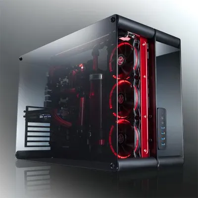 Image de RAIJINTEK Paean, Ordinateur de bureau, PC, Noir, Transparent, ATX, Micro ATX, Mini-ITX, Aluminium, SPCC, Verre trempé, 14 cm