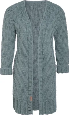 Produktbild von Knit Factory Sally Strickjacke - Stone Green - 36/38