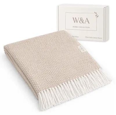 Immagine prodotto di Coperta in cotone, tessuta, 130 x 170 cm, ideale come elemento decorativo per il divano