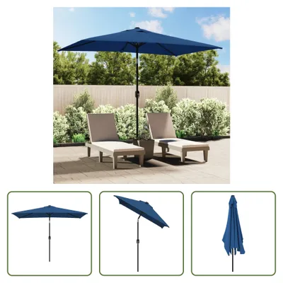 Immagine prodotto di The Living Store Ombrellone con palo in metallo 300x200 cm Azzurro