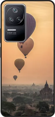 Produktbild von König Design Hülle kompatibel mit Xiaomi Poco F4 Kunststoff Soft Handyhülle - Handy Case Heißluftballons