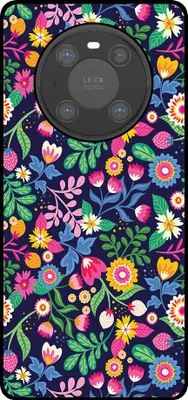 Produktbild von Smartphonica Handytasche Passend für Huawei Mate 40 Pro mit Blumendruck - TPU Back Cover Case Blumendesign