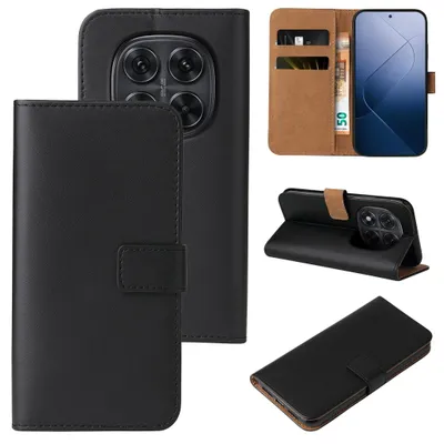 Produktbild von Handyhülle für Xiaomi Redmi Note 14 Pro Klapphülle Bookcase Flip Cover Hülle Handy Tasche Etui Farbe: Schwarz