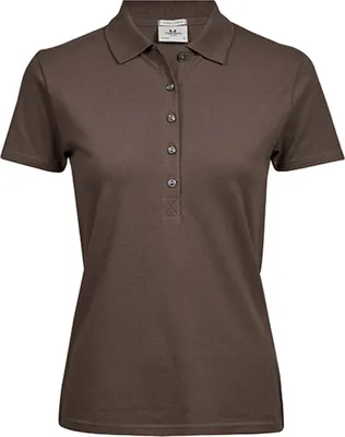 Produktbild von Tee Jays 145 | Damen Luxury Stretch Poloshirt - Farbe: Chocolate - Größe: S