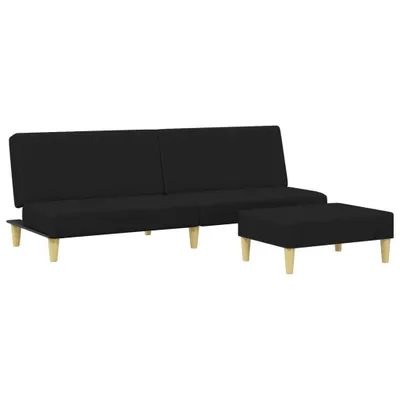 Imagen del producto de Sofá cama de 2 plazas con reposapiés, color , tapizado en tela