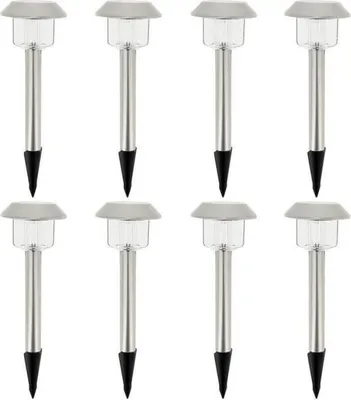 Zdjęcie produktu dla 8 chłodnych białych lamp solarnych LED do użytku zewnętrznego