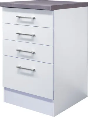 Produktbild von Schubkastenschrank - 50 cm breit - Weiß – Nawa