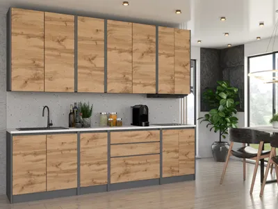 Zdjęcie produktu dla Blanco ® MEBLE KUCHENNE ZESTAW MEBLI KUCHENNYCH KUCHNIA BEZUCHWYTOWA LUX 260 cm