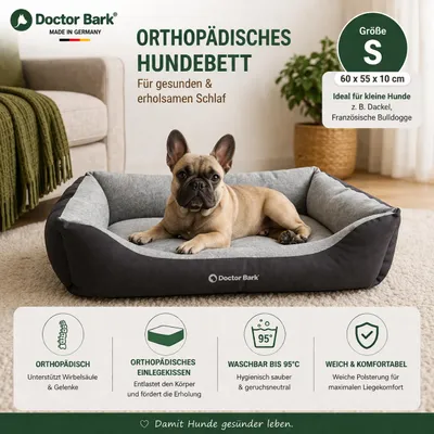 Produktbild von Doctor Bark – Hundebett – GreenLabel grau S