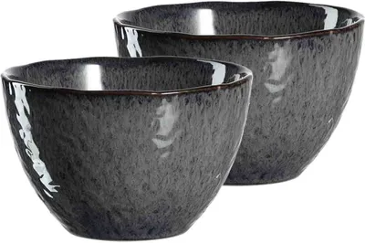 Produktbild von Leonardo MATERA Keramikschale 15,3 cm anthrazit 2er Set